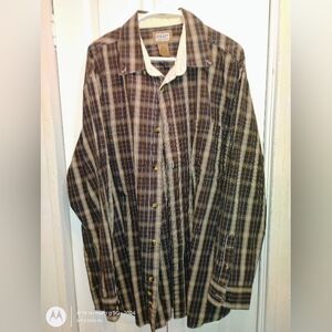 C E. Schmidt Work wear Nwot Classic Brown Plaid Button Down Shirt
